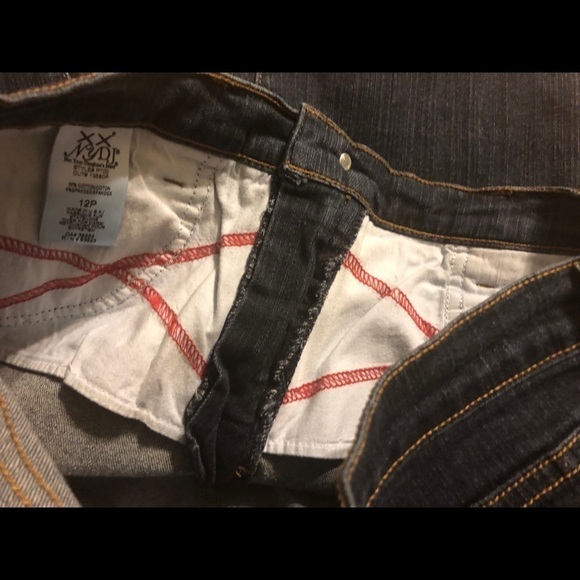 NYDJ Dark Denim Slimming Stretch Jean Boot Cut 12P - Picture 3 of 5